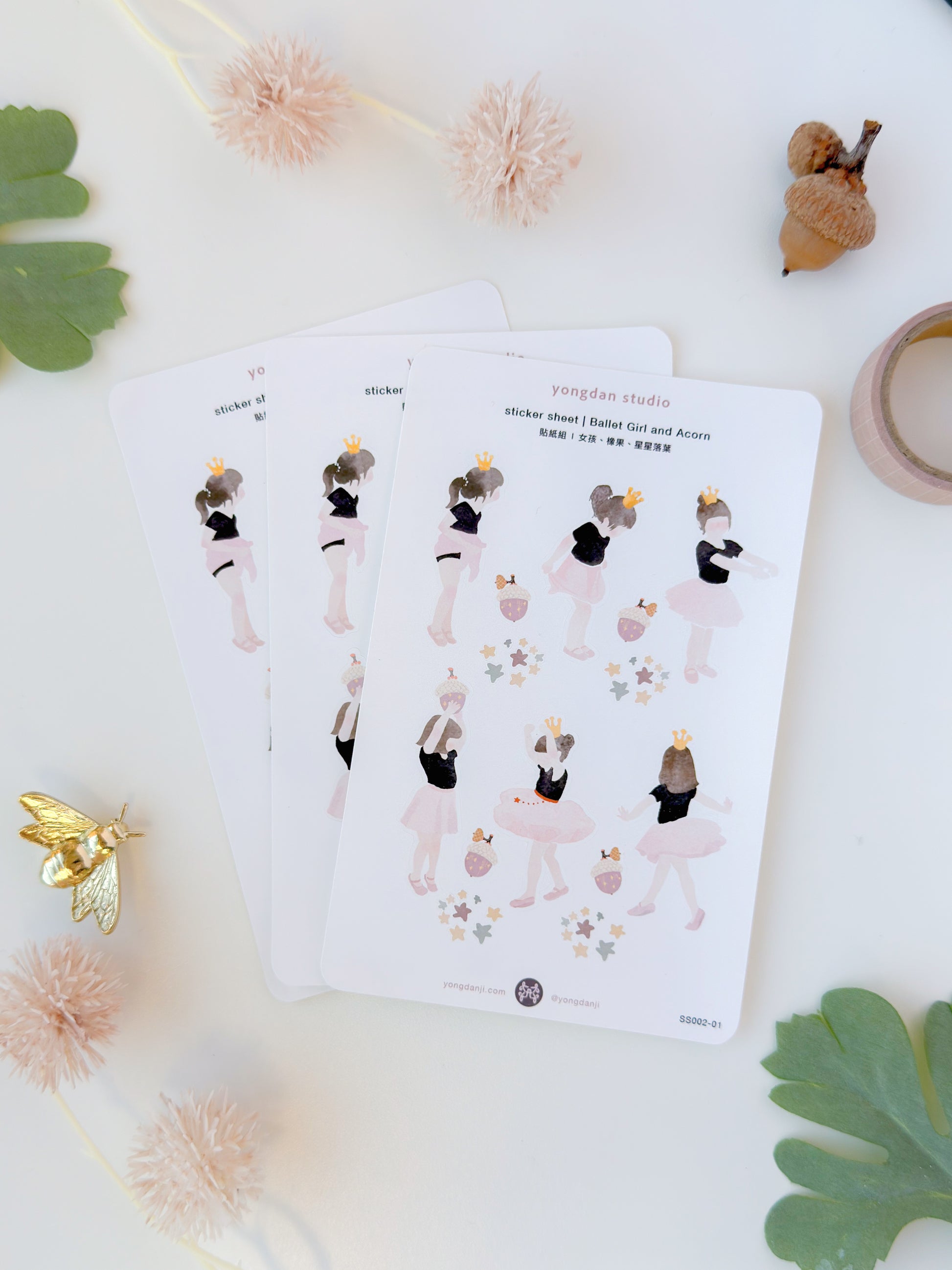 Sticker sheet | Ballet Girl and Acorn